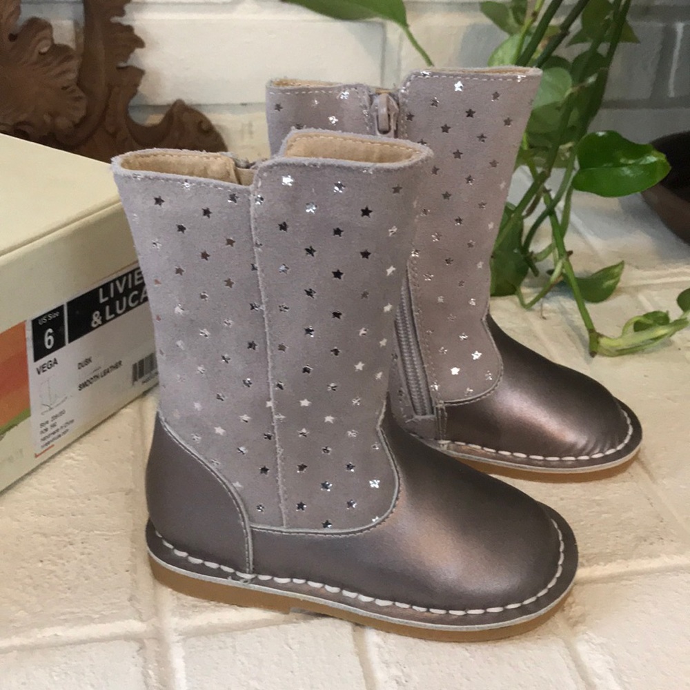 Livie & Luca 6 Vega star boots silver dusk and